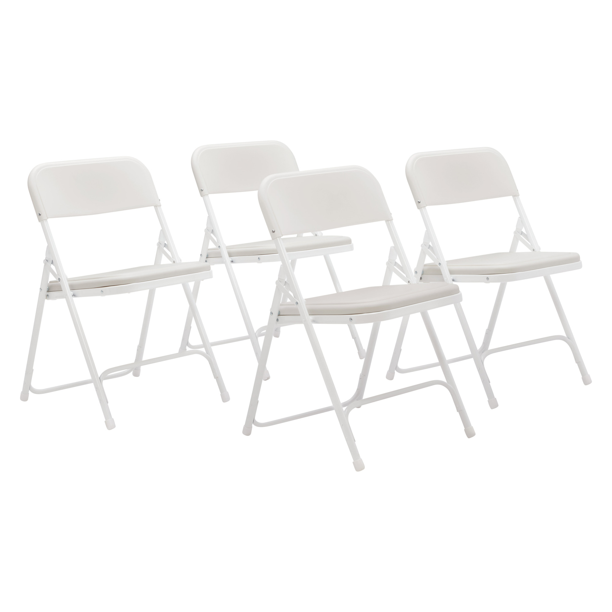 National Public Seating, 800 Series Plastic Folding Chair, Primary Color White, Included (qty.) 4, Seating Type Folding Chair, Model# 821